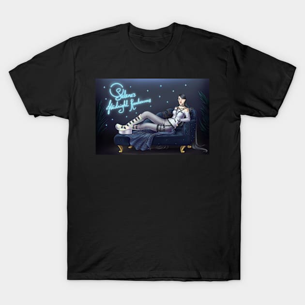 Selene's Midnight Rendezvous Greek Goddess Modern Poster Greek Mythology T-Shirt by Tati Seol